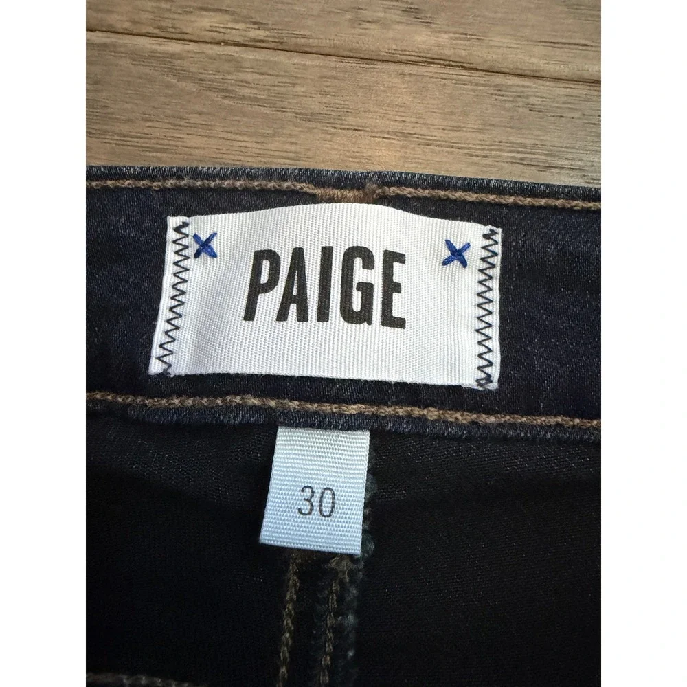 PAIGE Hoxton Ultra Skinny Jeans Womens 30 Dark Indigo High Rise Stretch Denim